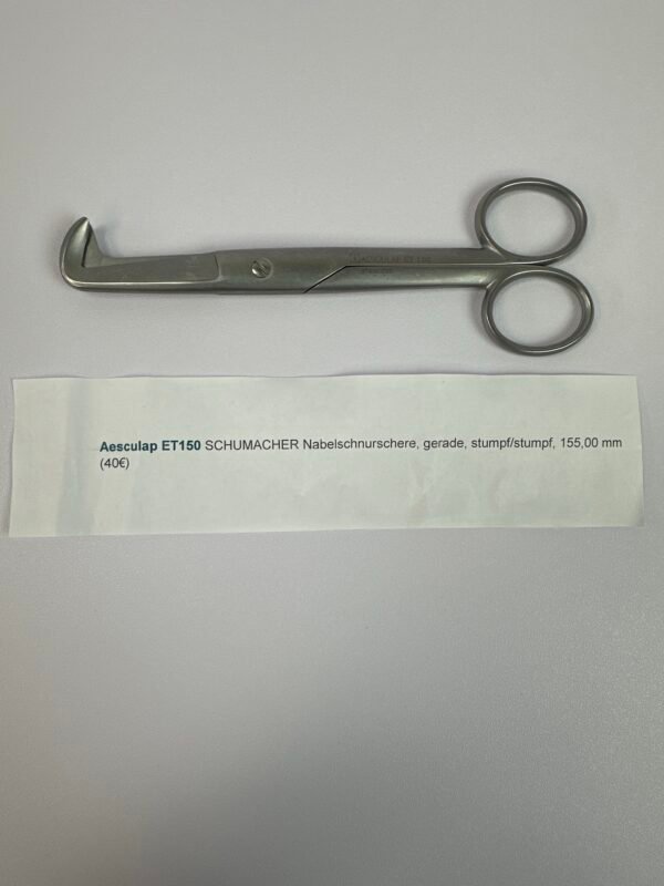 Aesculap ET150 SCHUMACHER Nabelschnurschere, gerade, stumpf/stumpf, 155,00 mm