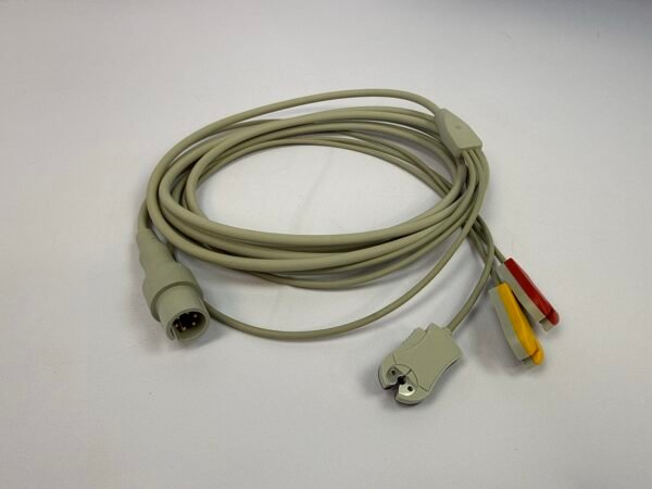 Markenlos 852702 / 705736 – 3-Lead EKG-Monitorkabel für Propaq, ZOLL, Corometrics und Nellcor