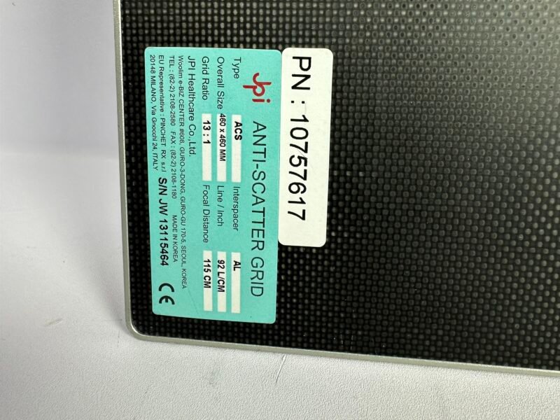 JPI Healthcare 10757617 / Siemens 10757620 Anti-Scatter Grid 13:1 92 L/cm F115