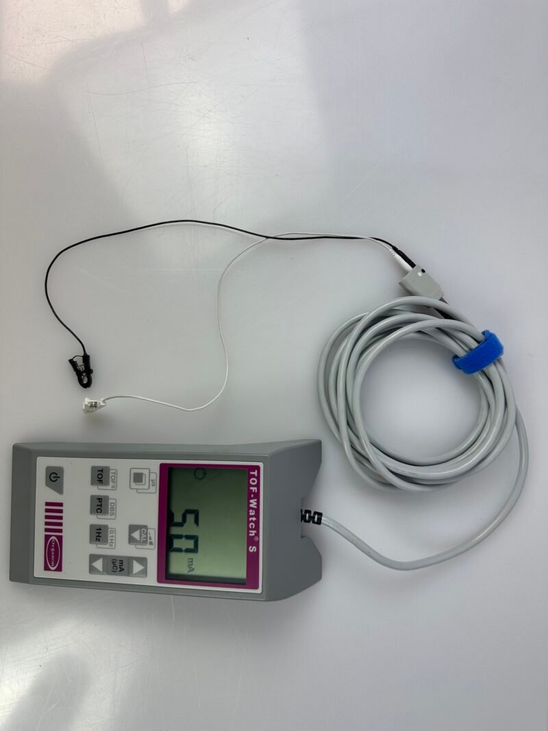 Organon TOF-Watch S Neuromuskulärer Monitor / Nervenstimulator mit Patientenkabel