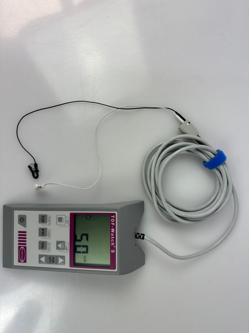 Organon TOF-Watch S Neuromuskulärer Monitor / Nervenstimulator mit Patientenkabel