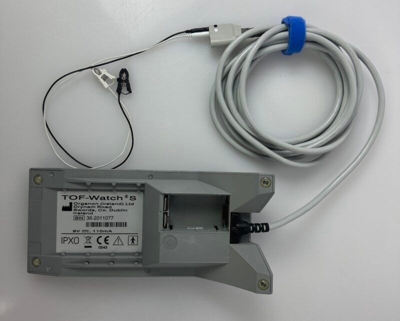 Organon TOF-Watch S Neuromuskulärer Monitor / Nervenstimulator mit Patientenkabel