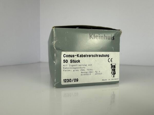 Kleinhuis 1230/09 CONUS-Kabelverschraubung Pg 9 mit Zugentlastung – 50 Stück
