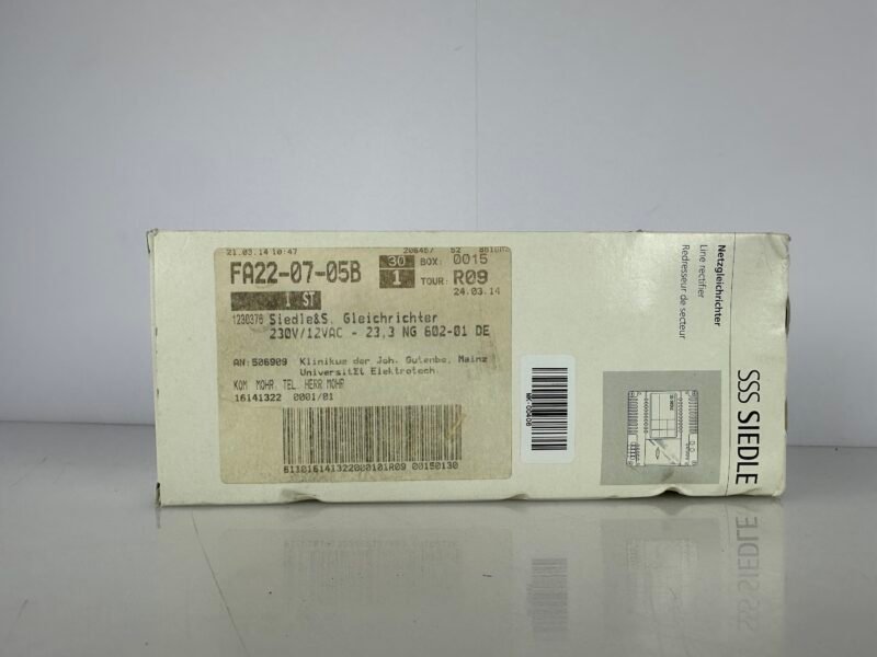 SSS Siedle NG 602-01 Netzgleichrichter 230 V / 23,3 V DC / 12 V AC